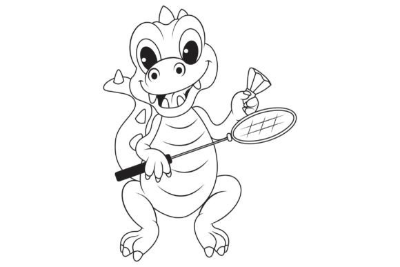 A Green Dinosaur Play Badminton: A Unique Intersection of Creativity and Innovation