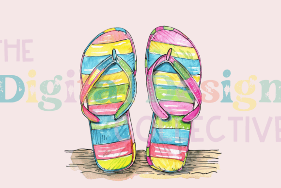 Colorful Beach Flip Flops PNG: A Versatile Digital Asset for Modern Creatives and Marketers