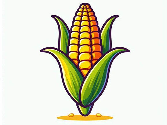 Corn Illustration: The Natural Beauty of Maize Grain