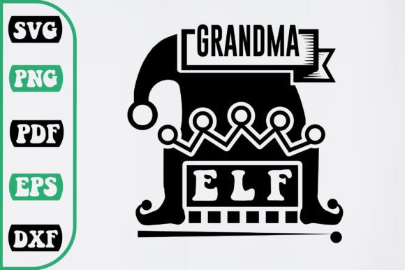 Grandma Elf SVG Design for Holiday Projects