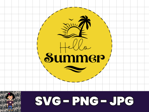 Hello Summer - Retro SVG Sticker Design: A Nostalgic Digital Trend