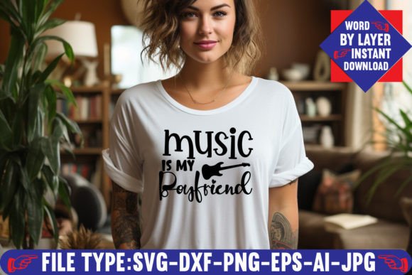 Music is My Boyfriend Svg Design: A Creative Expression for Music Lovers