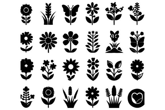 Nature Icon with Butterfly Vector