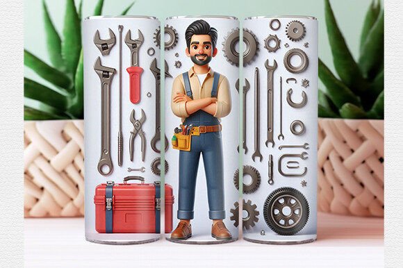 Papa Mechanic Tools Tumbler Wrap: Practical Protection Meets Personal Style