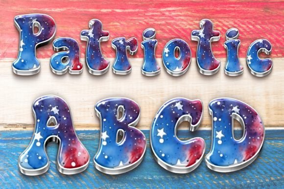 Patriotic Alphabet 2-Glossy, Bright, PNG: A Practical Asset for Design Workflows