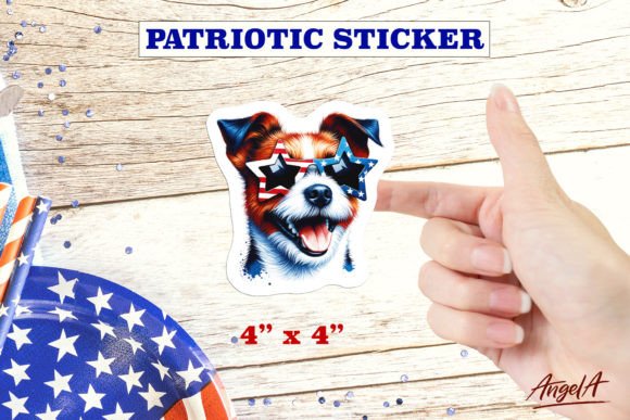 Patriotic Dog Sticker Jack Russell: A Detail Worth Noticing