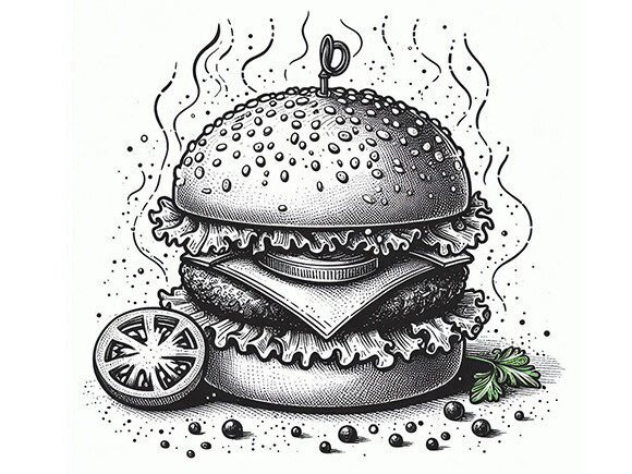 The Significance of a Drawing of a Hamburger in Visual Communication