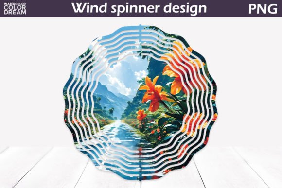 Tropical Flowers Wind Spinner: Art That Moves With Nature