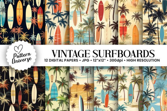 Vintage Surfboards Seamless Patterns: A Practical Resource for Designers and Creators